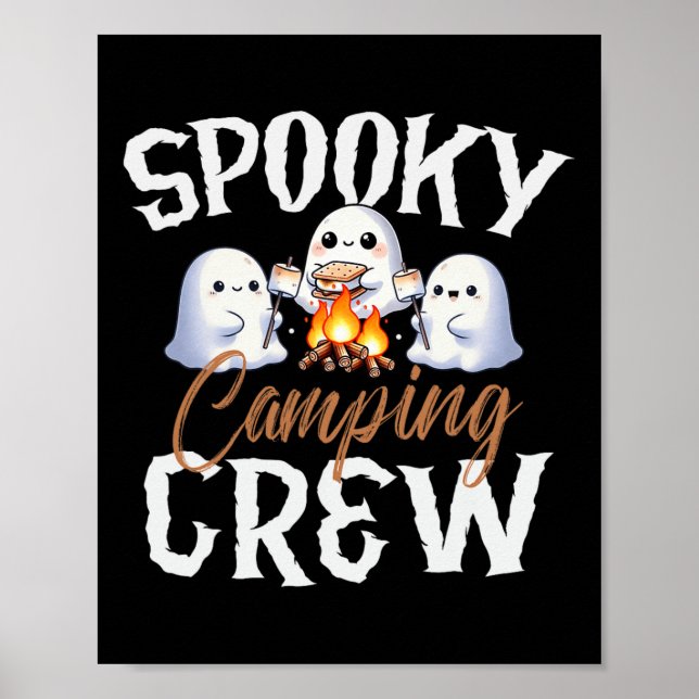 Affiche Équipe de camping éffrayante Halloween 2024 Campin (Devant)