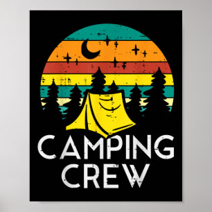 Affiche Équipe de camping Mignons campeurs Garçons Filles