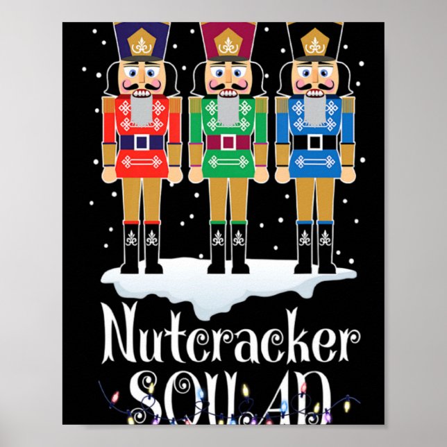 Affiche Équipe de Casse-Noisette Ballet Danse Noël Xmas Lu (Devant)