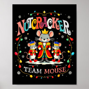 Affiche Équipe de casse-noisette de Noël Femme Souris Enfa