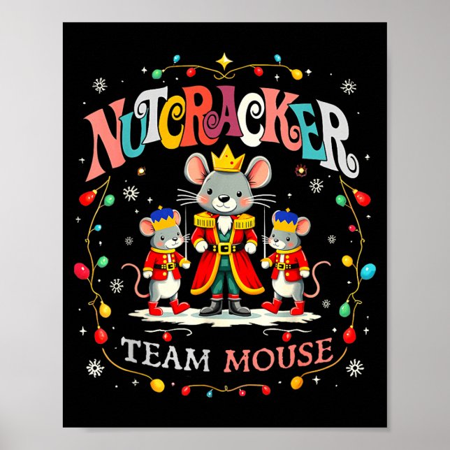 Affiche Équipe de casse-noisette de Noël Femme Souris Enfa (Devant)