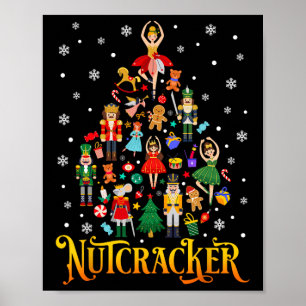 Affiche Équipe de casse-noisettes de Noël vintage appariés