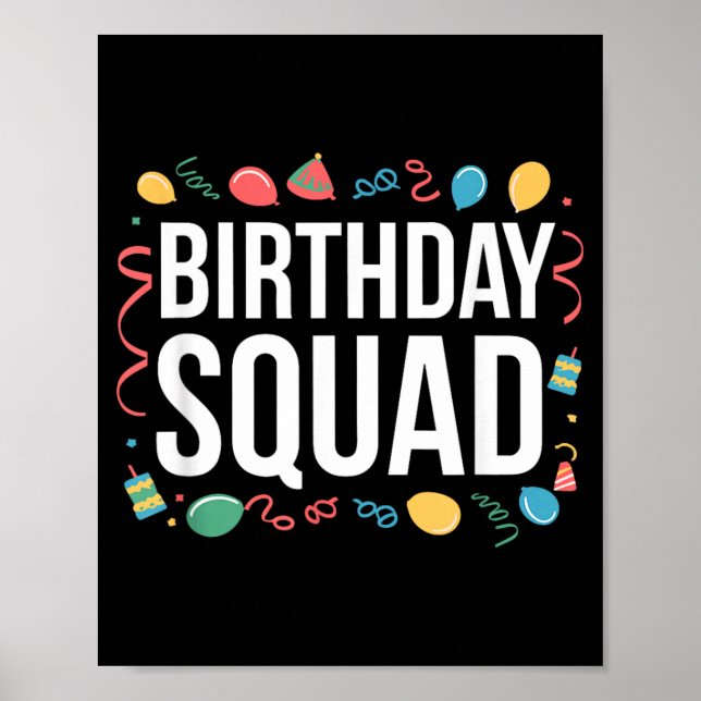 Affiche Équipe de célébration d'anniversaire Birthday Squa (Devant)