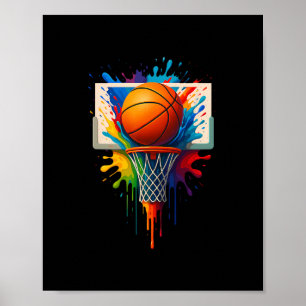 Affiche Équipe de couleur tie dye éclaboussure sketll colo
