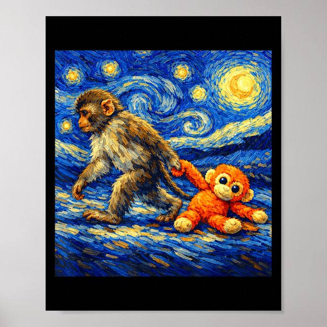 Affiche Équipe de coup de singe frappe bébé singe  (Devant)