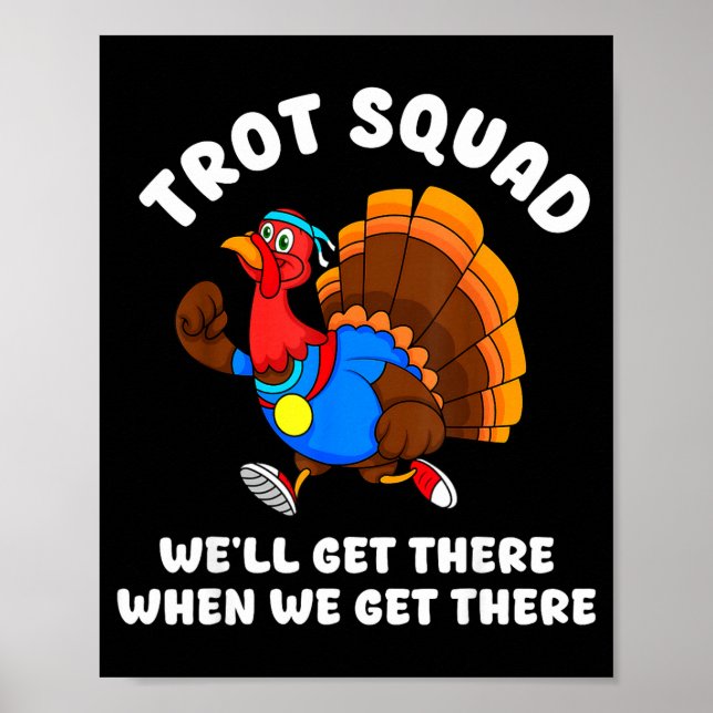 Affiche Équipe de course de Thanksgiving Turkey Run Trot S (Devant)