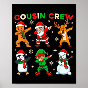 Affiche Équipe de cousins elfes amis de Noël fu Dabbing Sa