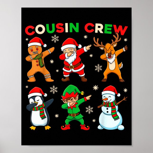 Affiche Équipe de cousins elfes amis de Noël fu Dabbing Sa (Devant)