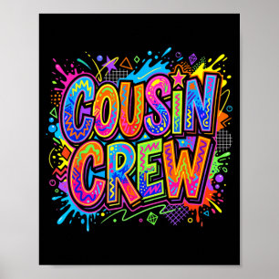 Affiche Équipe de cousins Famille assortie Garçons Filles