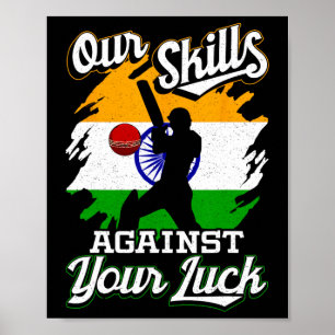 Affiche Équipe de cricket d'Inde masculine Maillot de matc