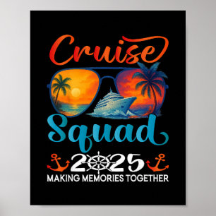 Affiche Équipe de croisière 2025 Amis Famille Vacances Cor
