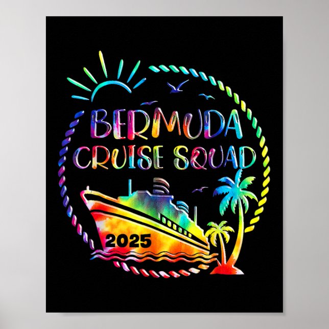 Affiche Équipe de croisière 2025 Bermudes Croisière ensemb (Devant)