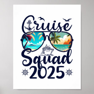 Affiche Équipe de croisière 2025 Été Vacances Famille asso