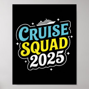 Affiche Équipe de croisière 2025 Groupe de famille jumelée