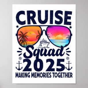 Affiche Équipe de croisière 2025 Groupe de voyage de vacan