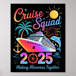 Affiche Équipe de croisière 2025 Groupe familial correspon