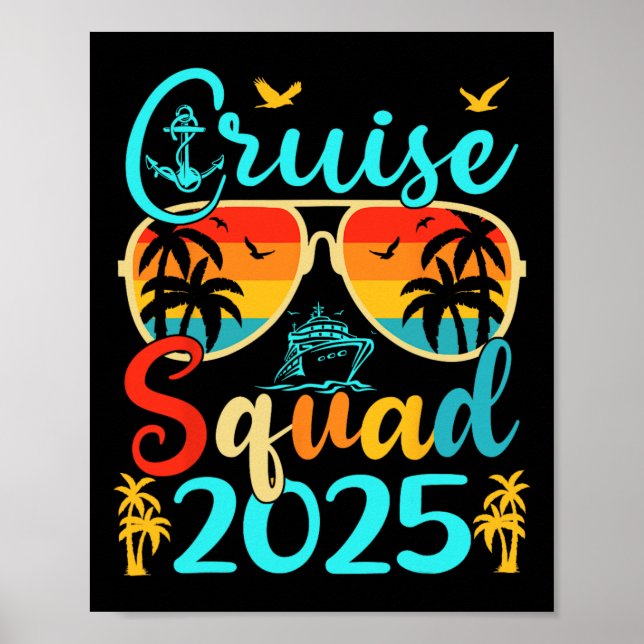 Affiche Équipe de croisière 2025 Vacances d'été en famille (Devant)