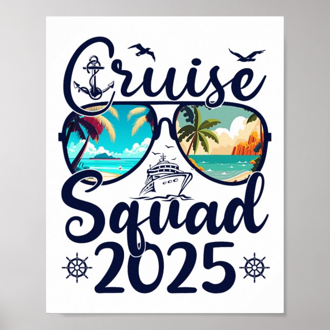 Affiche Équipe de croisière 2025 Vacances d'été tenue asso (Devant)