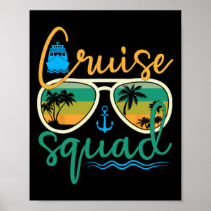Affiche Équipe de croisière 2025 Vacances en famille Plage