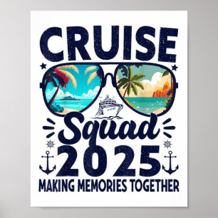 Affiche Équipe de croisière 2025 Voyage d'été Groupe de vo