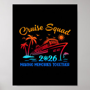 Affiche Équipe de croisière 2026 Famille Amis Vacances Cor