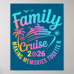 Affiche Équipe de croisière 2026 famille assortie pour les