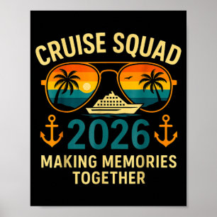 Affiche Équipe de croisière 2026 Groupe de vacances famili