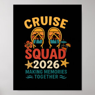 Affiche Équipe de croisière 2026 Vacances Coucher de solei