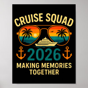Affiche Équipe de croisière 2026 Vacances en famille tenue