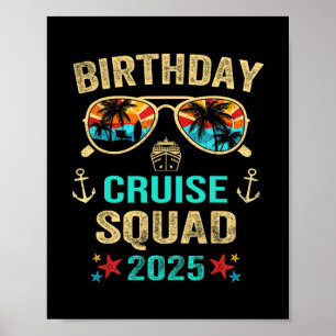 Affiche Équipe de croisière d'anniversaire 2025
