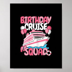Affiche Équipe de croisière d'anniversaire Femmes Filles m