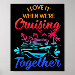 Affiche Équipe de croisière de famille de groupe assortie