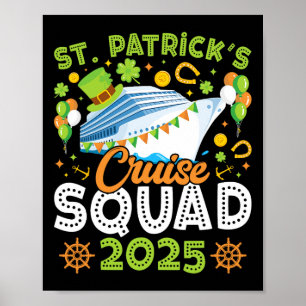 Affiche Équipe de croisière de la Saint-Patrick 2025 Drôle