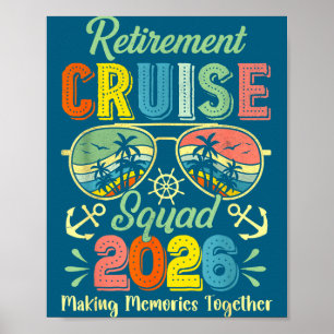 Affiche Équipe de croisière de retraite vintage 2026 Crois