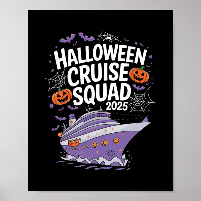 Affiche Équipe de croisière effrayante Halloween 2025 Équi (Devant)