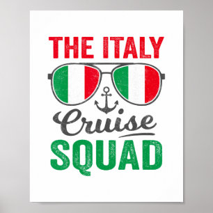 Affiche Équipe de Croisière en Italie 2025 Vacances Italie