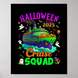 Affiche Équipe de croisière Halloween 2025 Croisière en ba