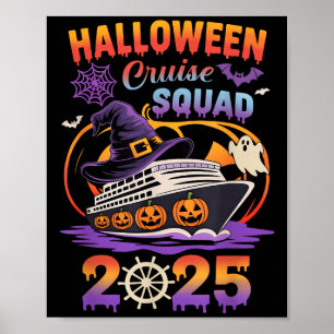 Affiche Équipe de croisière Halloween 2025 Équipage de cro