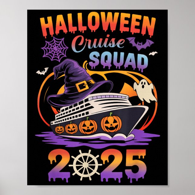Affiche Équipe de croisière Halloween 2025 Équipage de cro (Devant)