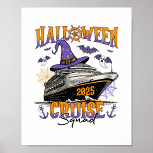 Affiche Équipe de croisière Halloween 2025 Équipage de cro
