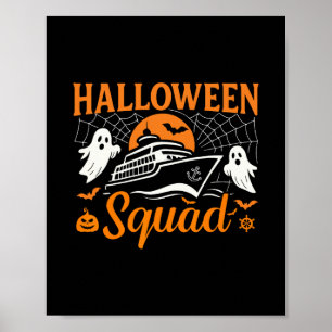 Affiche Équipe de croisière Halloween 2025 Famille en croi