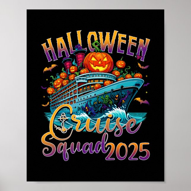Affiche Équipe de croisière Halloween 2025 Vacances Fami c (Devant)