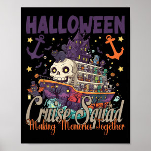 Affiche Équipe de croisière Halloween 2025 Voyage Hallowee
