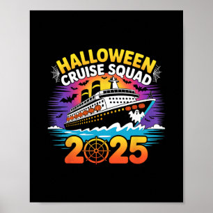 Affiche Équipe de croisière Halloween Famille Drôle Pyjama