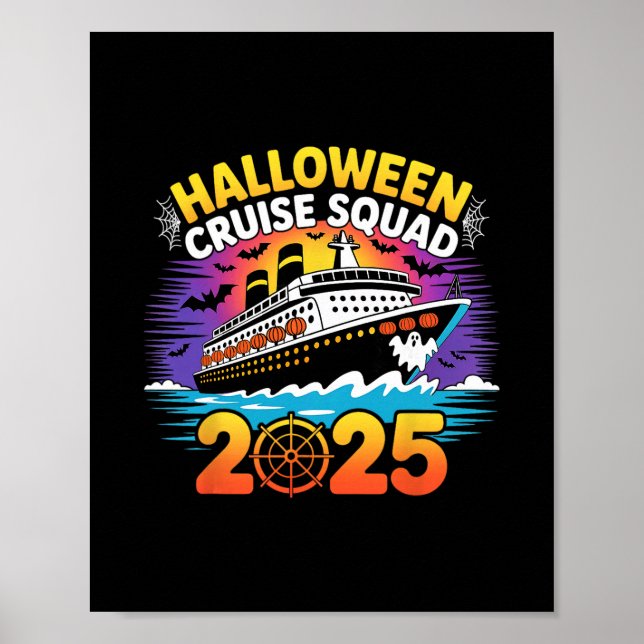 Affiche Équipe de croisière Halloween Famille Drôle Pyjama (Devant)