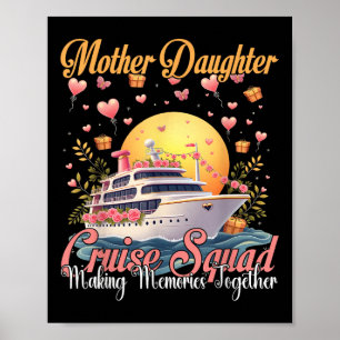 Affiche Équipe de croisière mère fille 2025 Maman fille dr