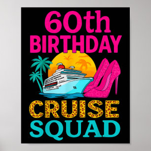 Affiche Équipe de croisière pour les 60 ans 60 ans vacance