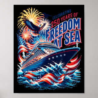 Affiche Équipe de croisière USA pour le 250e anniversaire 