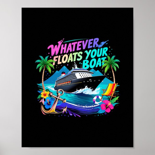 Affiche Équipe de croisière Whatever Floats Your Boat Squa (Devant)