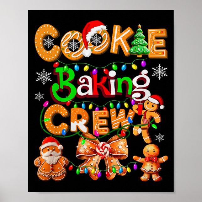 Affiche Équipe de cuisson de cookies Cuisine Coquette Bow  (Devant)